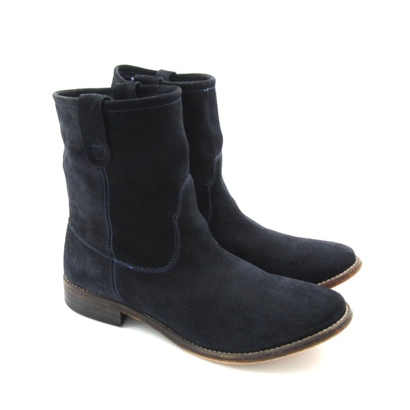 ZIGI girl Shoes - ZIGI Girl Canon Suede Ankle Booties Blue Women's Western Style Pull-on Sz 10M